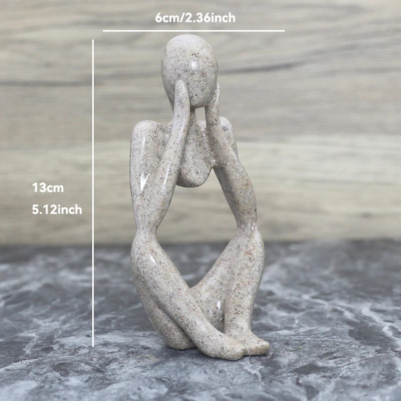Thinker Statue - Abstract Yoga Figurine | Nordic Home Decor