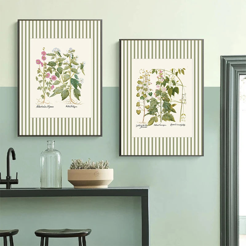 Botanical Floral Poster Canvas Print Wall Art