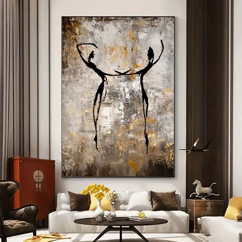 Large Modern White Textured Wall Art Painting Abstract Canvas Wall Orange Painting Handmade painting for Home Bedroom Wall Decor