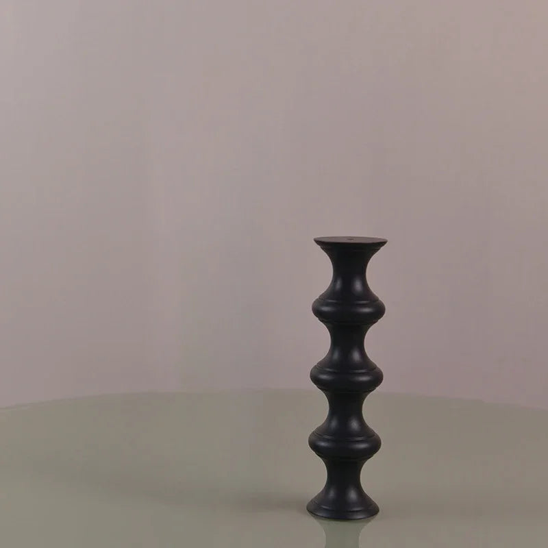 Solid Wooden Travel Menorah - Handcrafted Jewish Candle Holder for Shabbat, Wedding Decor & Ritual Candlesticks (1-Piece Set)