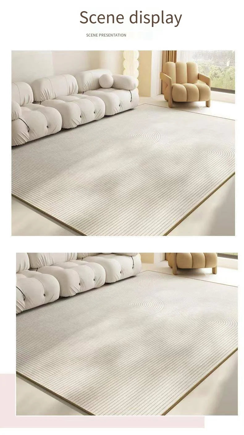 Modern Minimalist Faux Cashmere Bedroom Large Full Carpet Living Room Coffee Table Rug Non-slip Cozy Carpet