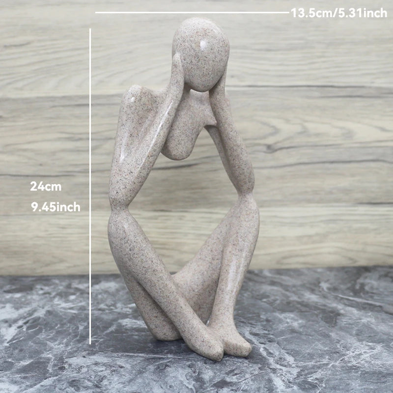 Thinker Statue - Abstract Yoga Figurine | Nordic Home Decor