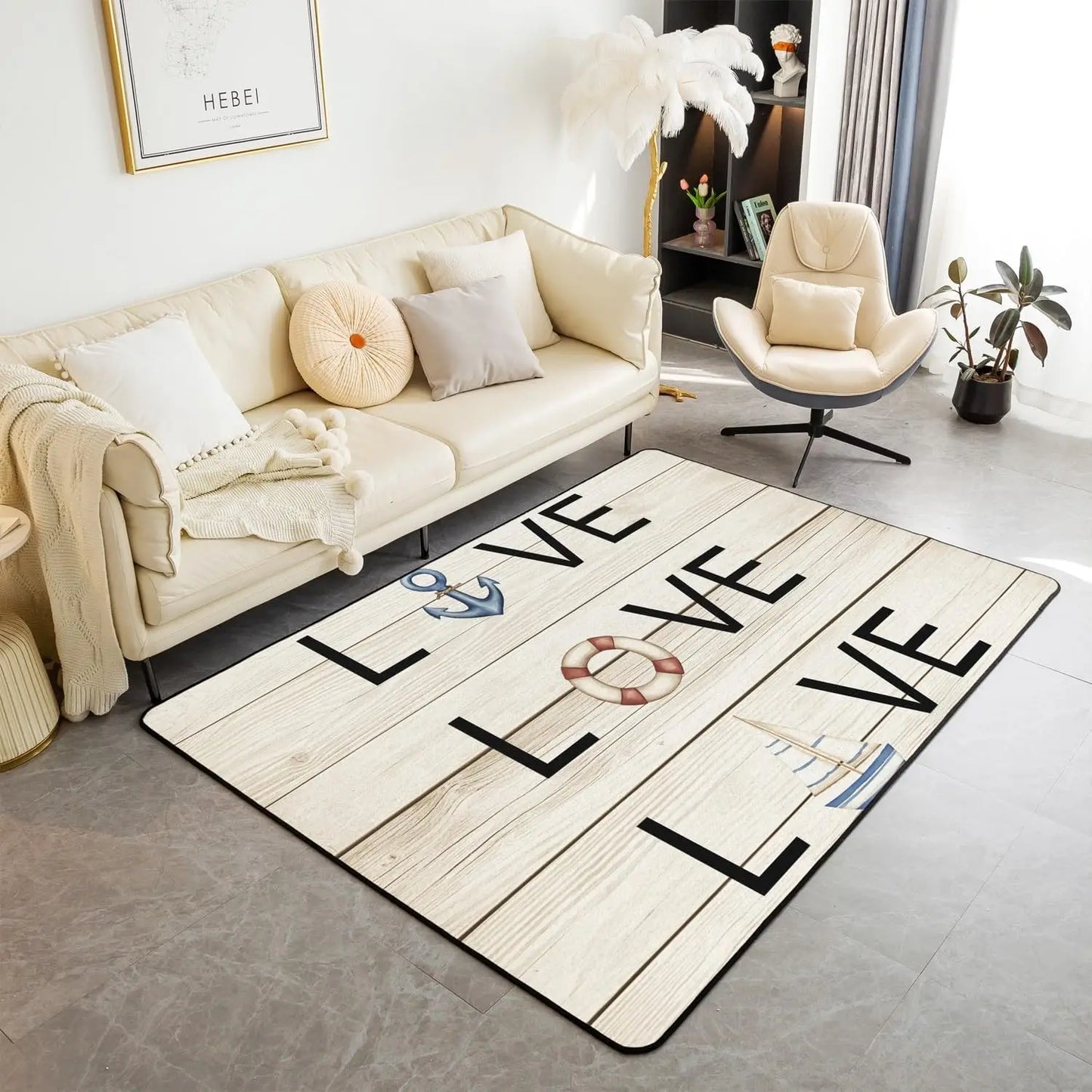 Modern Abstract Brushstroke Rug - Contemporary Art Carpet