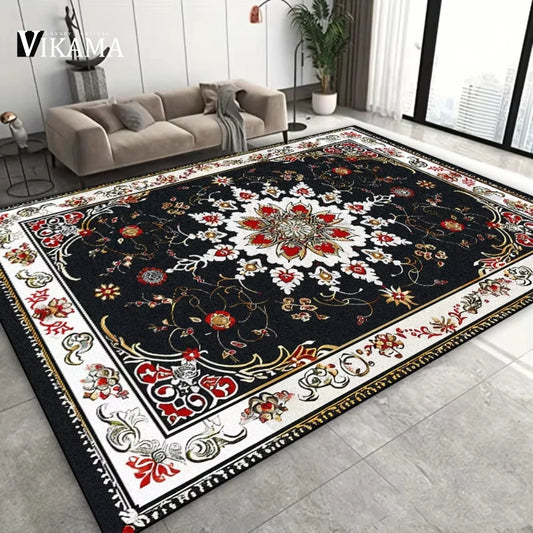 VIKAMA Luxury Persian  Large Size Carpets Living Room Decoration Home Non-slip Bedroom Lounge Rug Washable Sofa Table Mat