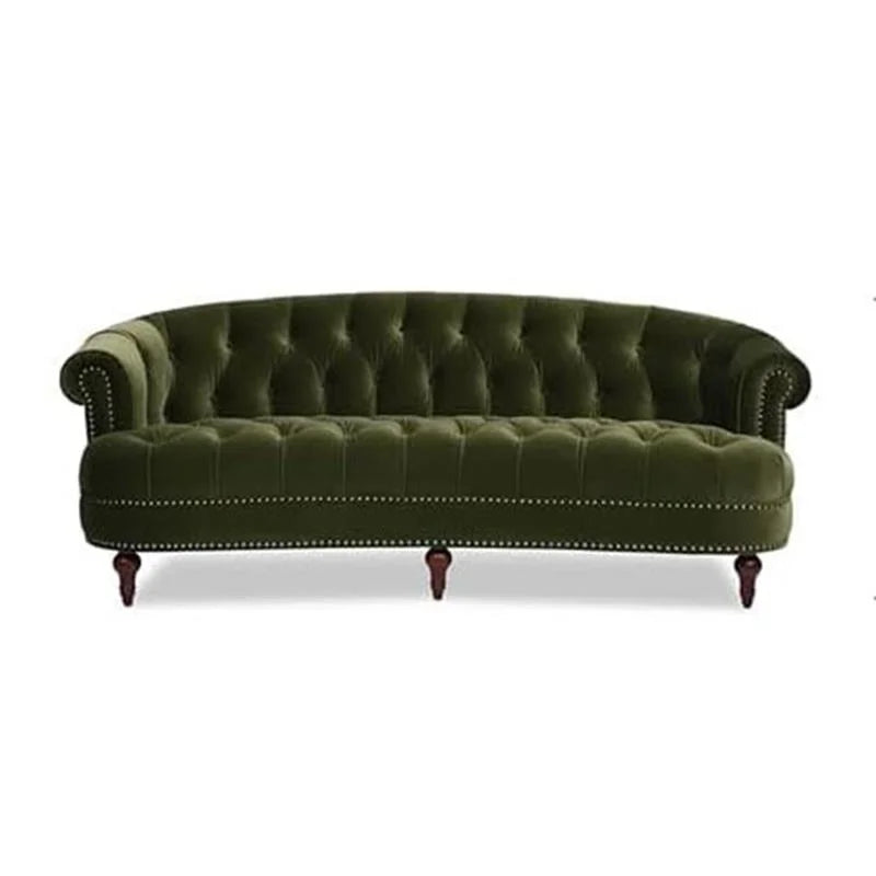 Velvet Sofa 3-Seat: Luxurious Upholstered Couch for Living Room, Hotel & Apartment
