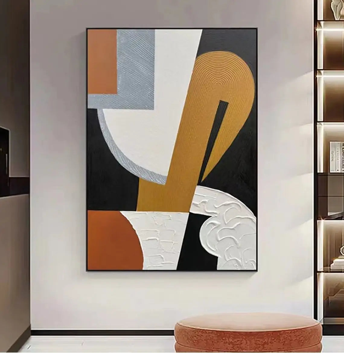 Original Contemporary Canvas Art Handmade Oil Painting Large Blue Abstract Wall Art Home Decor Painting For Living Room Bedroom