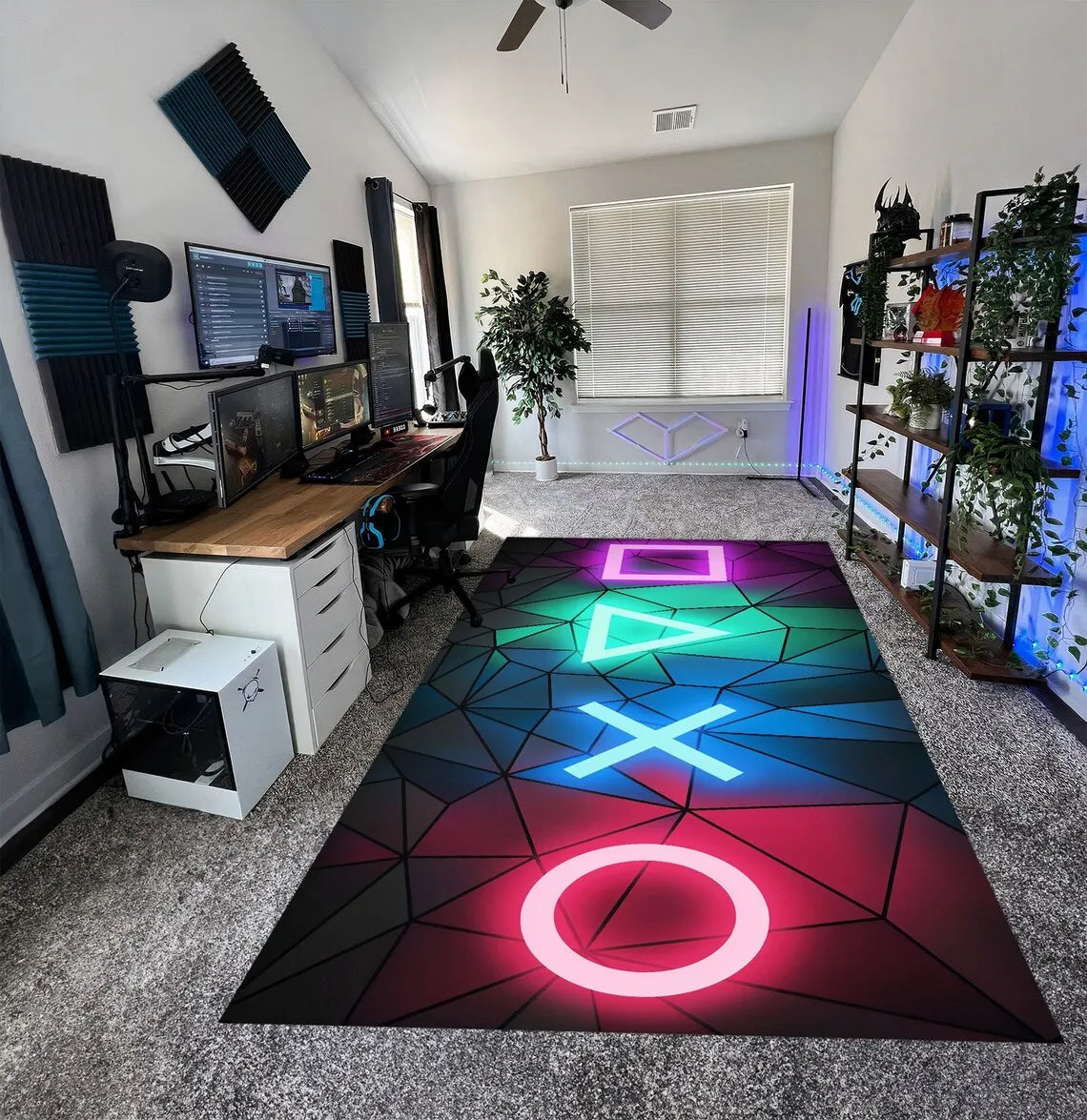 Gamepad Rug - Gaming Room Floor Mat