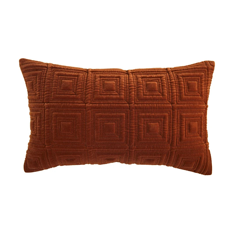 Burgundy Red Pillows Retro Flora Cushion Case Luxury European 30x50 Decorative Pillow Cover For Sofa Chair Home Decorations