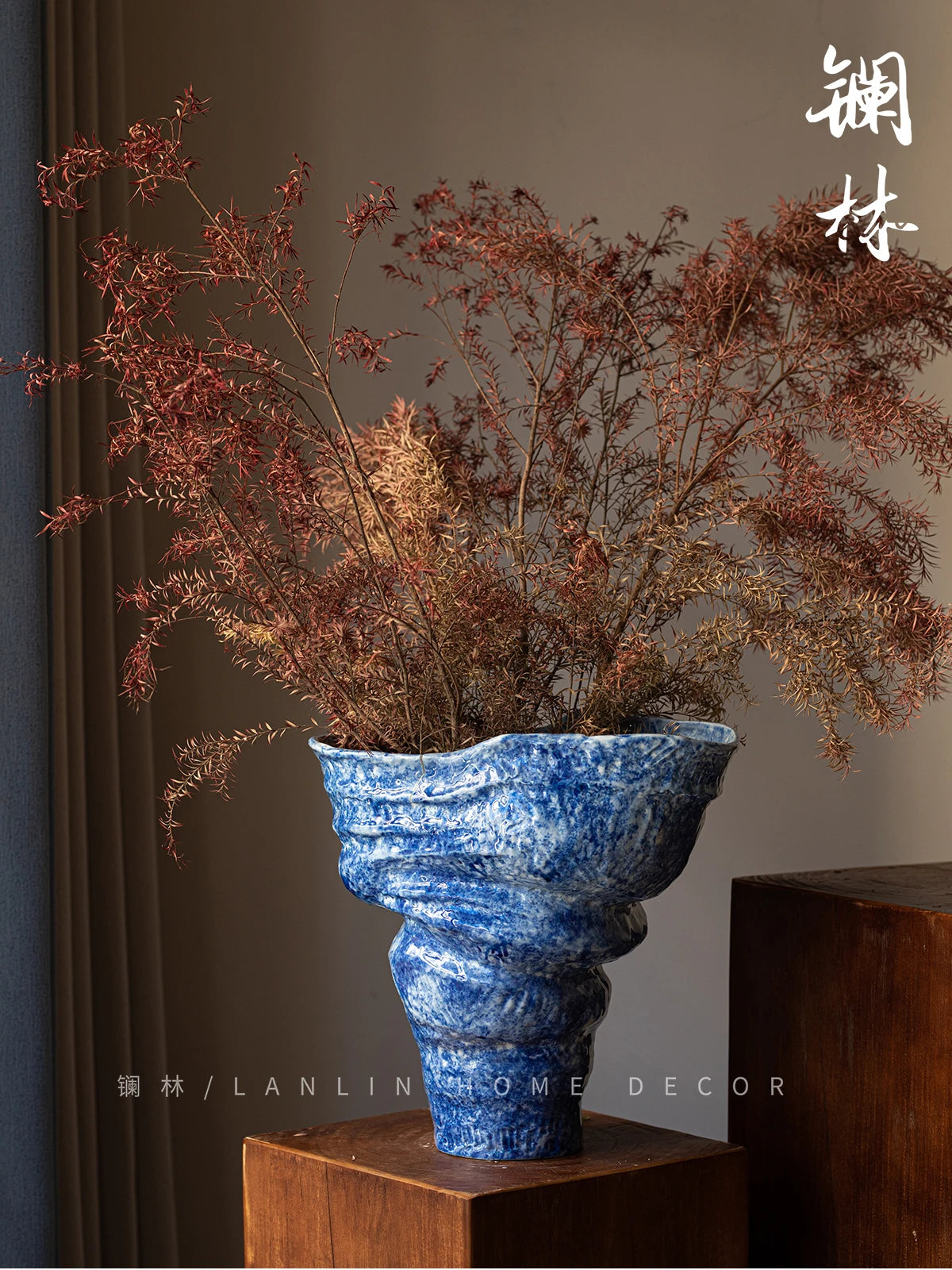 Wabi Sabi Handmade Ceramic Vase  Jingdezhen SeashellShaped Zen Decor Sculptural Art Pot for Home & Hotel Decor