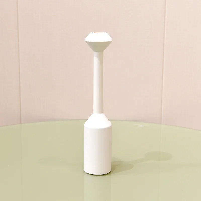 Solid Wooden Travel Menorah - Handcrafted Jewish Candle Holder for Shabbat, Wedding Decor & Ritual Candlesticks (1-Piece Set)