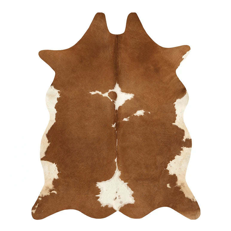 Irregular Faux Cowhide Area Rug - Plush Anti-Slip Mat