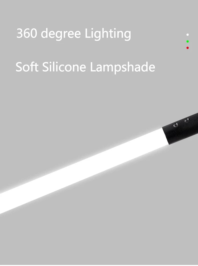 360° Rotatable Silicone Floor Lamp - Modern Minimalist Design, 100cm