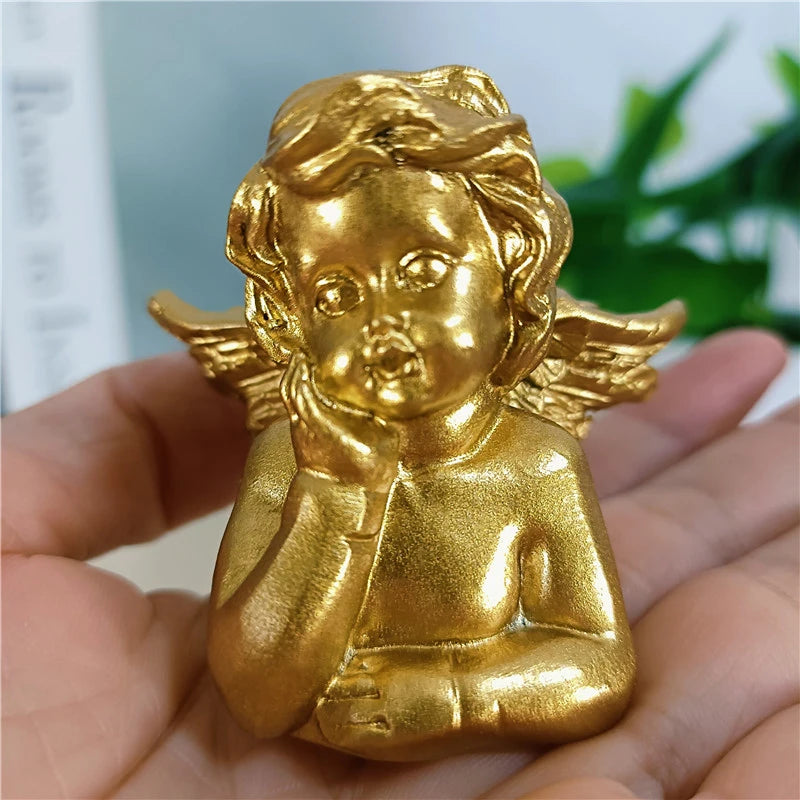 Golden Angel Fairy Figurines - Resin Prayer Statue | Wedding & Home Decor