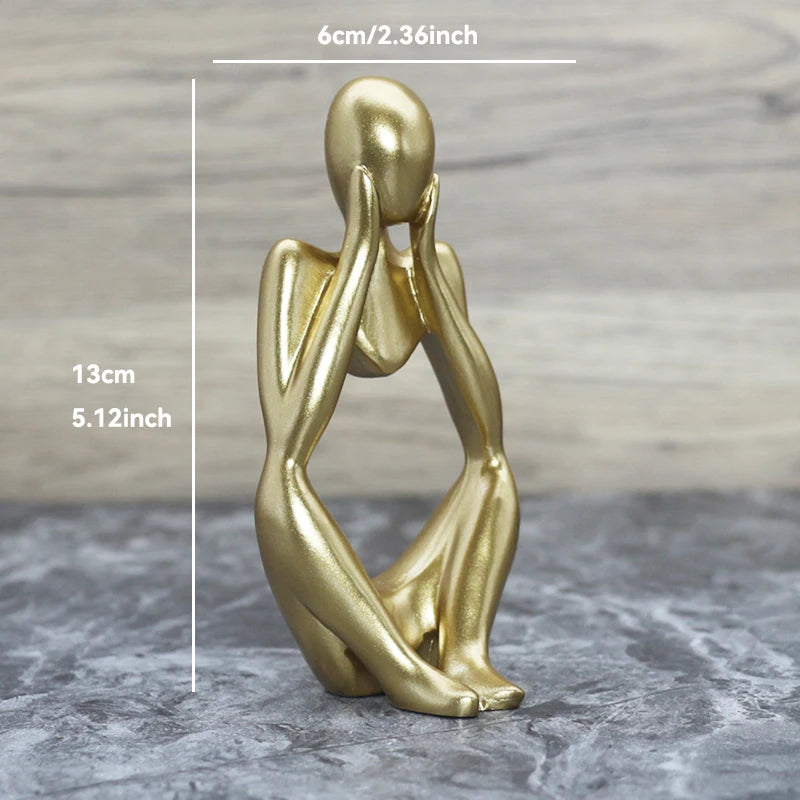 Thinker Statue - Abstract Yoga Figurine | Nordic Home Decor