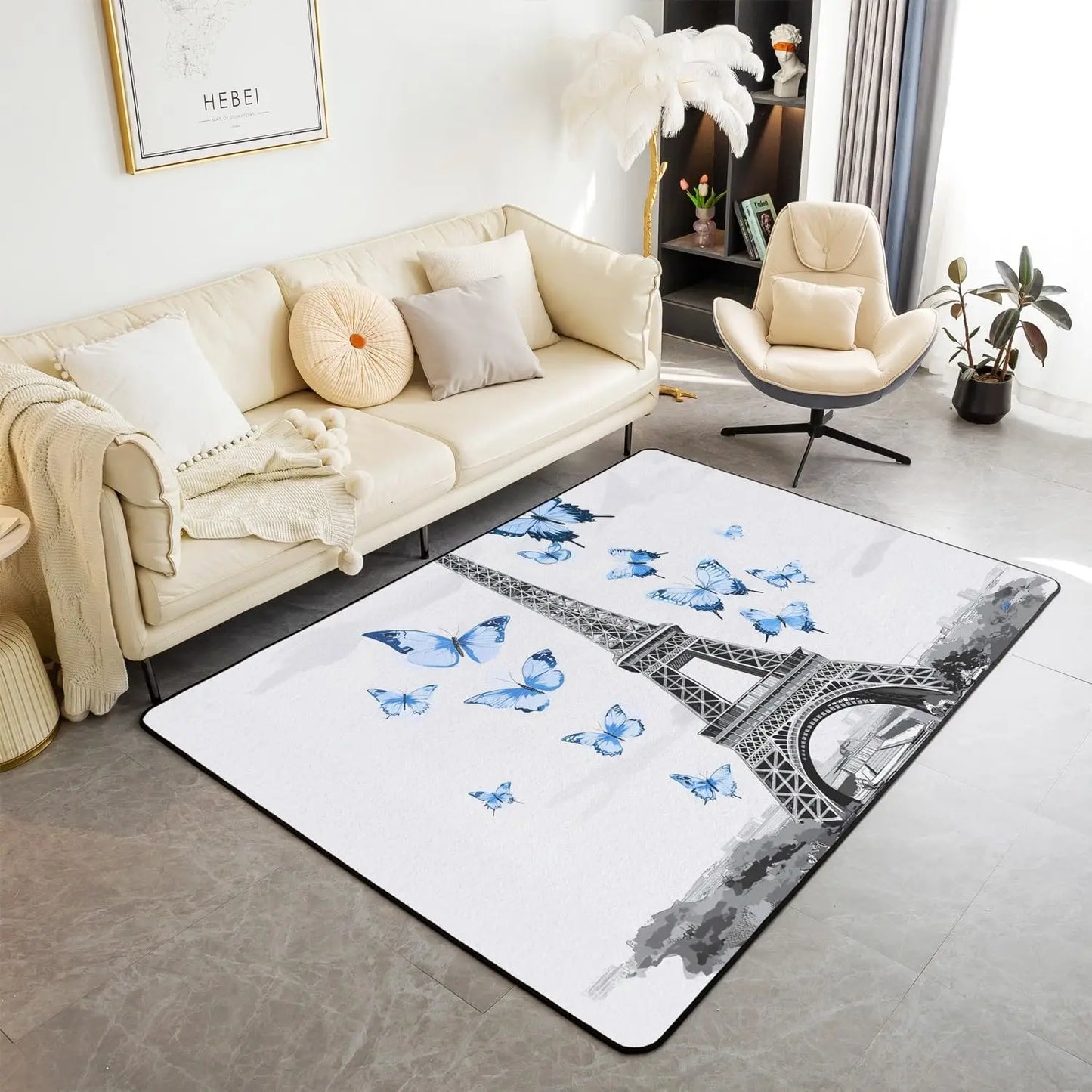 Modern Abstract Brushstroke Rug - Contemporary Art Carpet