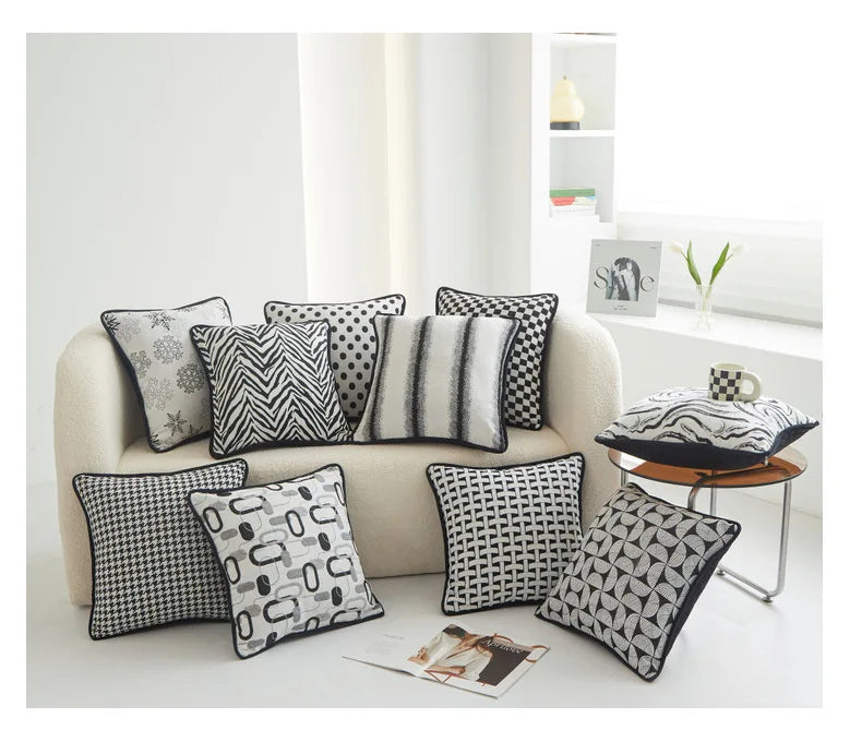 Modern Simple Creative Chenille Bed Backrest Cushion Soft Package, Light Luxury and High-end Sofa Throw Pillow Home Accessories