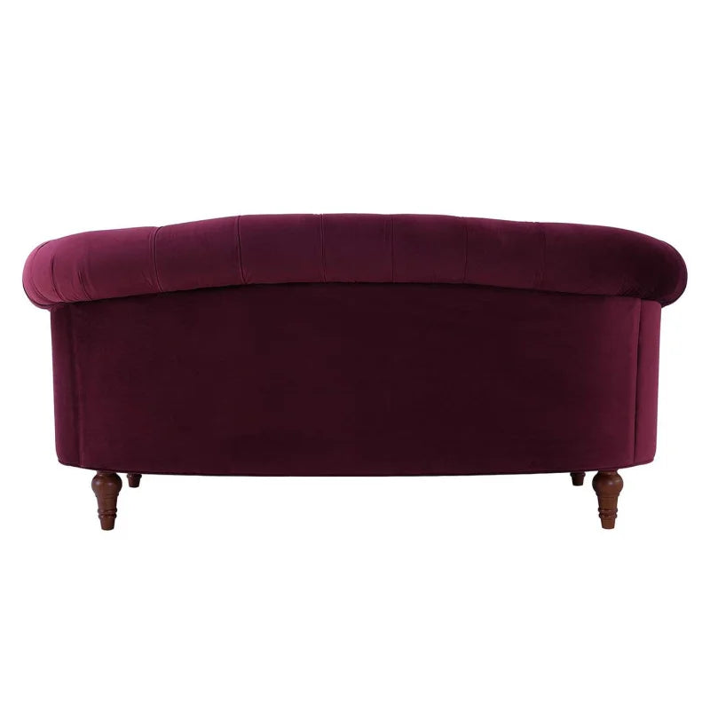 Velvet Sofa 3-Seat: Luxurious Upholstered Couch for Living Room, Hotel & Apartment