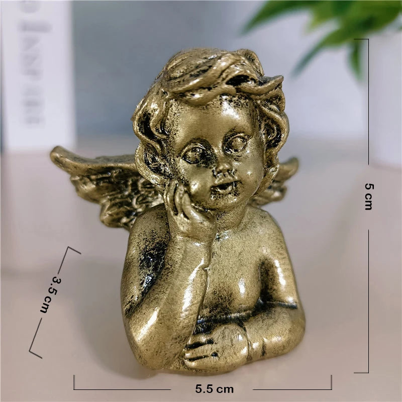 Golden Angel Fairy Figurines - Resin Prayer Statue | Wedding & Home Decor