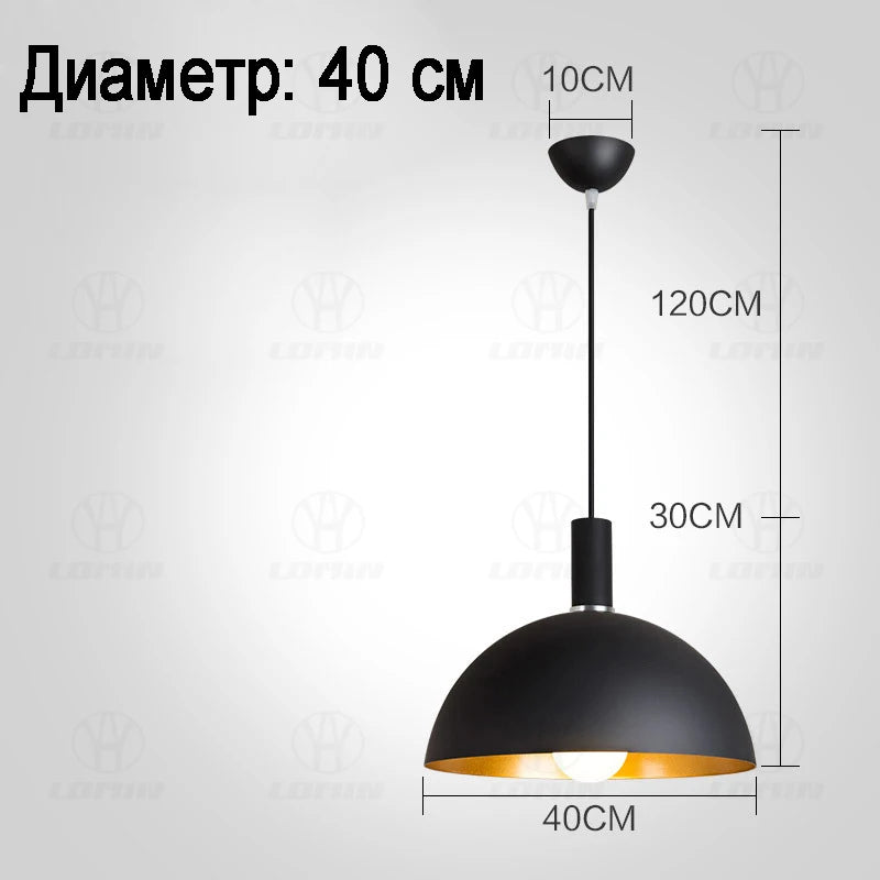 Pendant Light: Industrial Black Ceiling Lamp for Restaurant, Dining & Bar