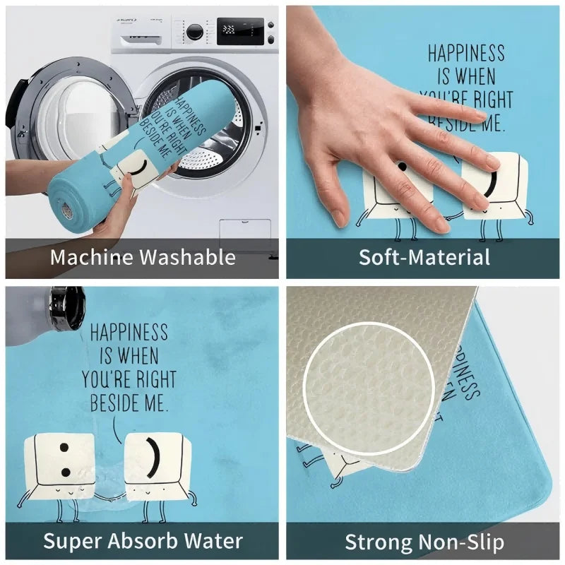 Shoes Off Doormat - Soft Non-Slip Entryway Rug