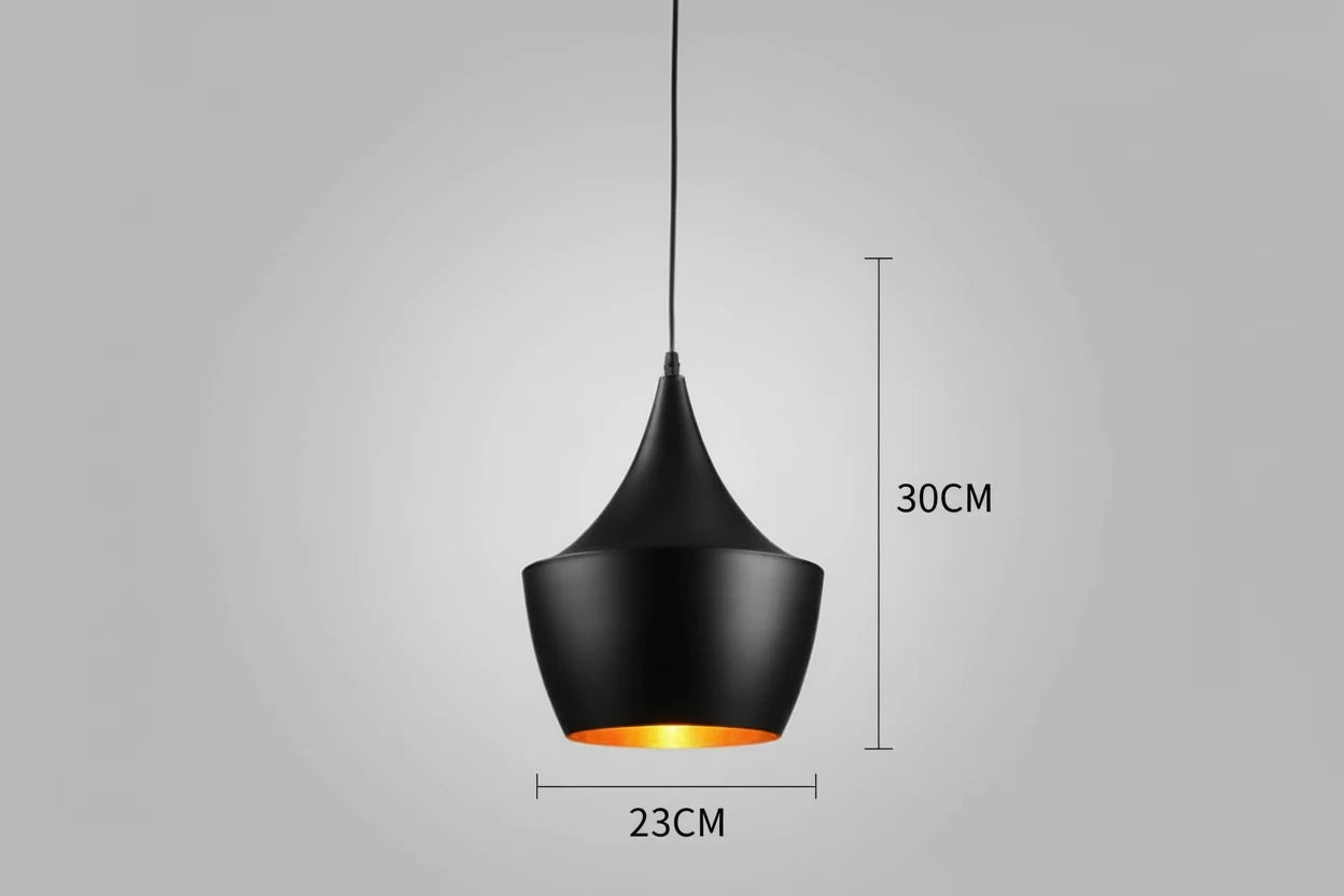 Pendant Light Set: Industrial Black & Gold in Multiple Shapes for Dining & Kitchen