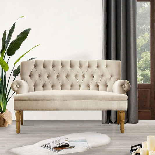 Rosevera Loveseat Sofa for Living Room - Linen, Classic Beige