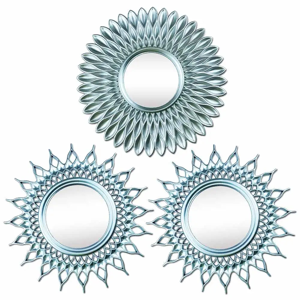 Sunburst Wall Mirror - Round Decorative Gold or Silver - Boho Decor