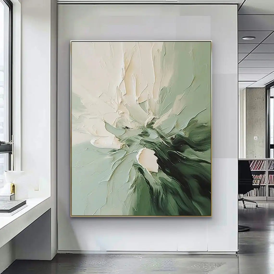 Large Colorful Abstract Canvas Painting - Textured Wall Art