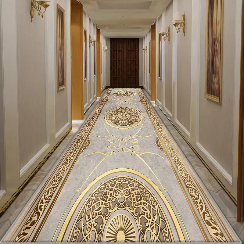 Modern Luxury Hall Runner Decoration Bedroom Washable Hall Carpet Chinese Style Doorway Rug Doorway Lobby Non-slip Mat Stairs