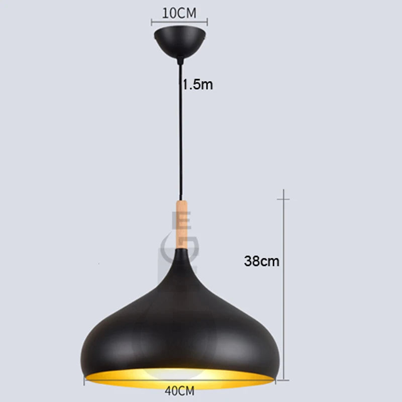 Pendant Light: Industrial Black Ceiling Lamp for Restaurant, Dining & Bar