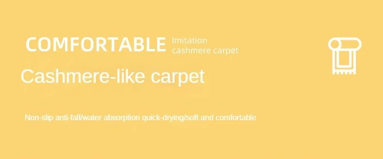 VIKAMA Modern Simple Imitation Cashmere Bedroom Bed Rug Oval Bed Front Mat Light Luxury Ins Style Carpet Nordic Living Room Rug