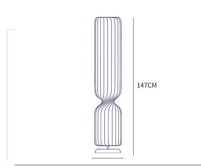 Floor Lamp: Sculptural Fluted Design in White - Modern Statement Lighting