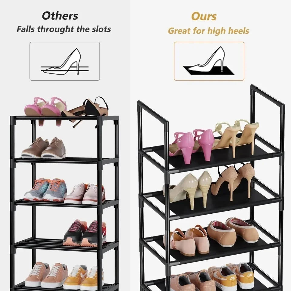 10-Tier Shoe Storage Cabinet - Multi-Layer Standing Rack