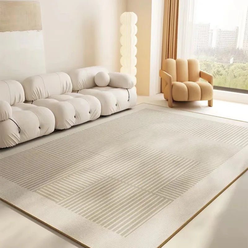 Modern Minimalist Faux Cashmere Bedroom Large Full Carpet Living Room Coffee Table Rug Non-slip Cozy Carpet