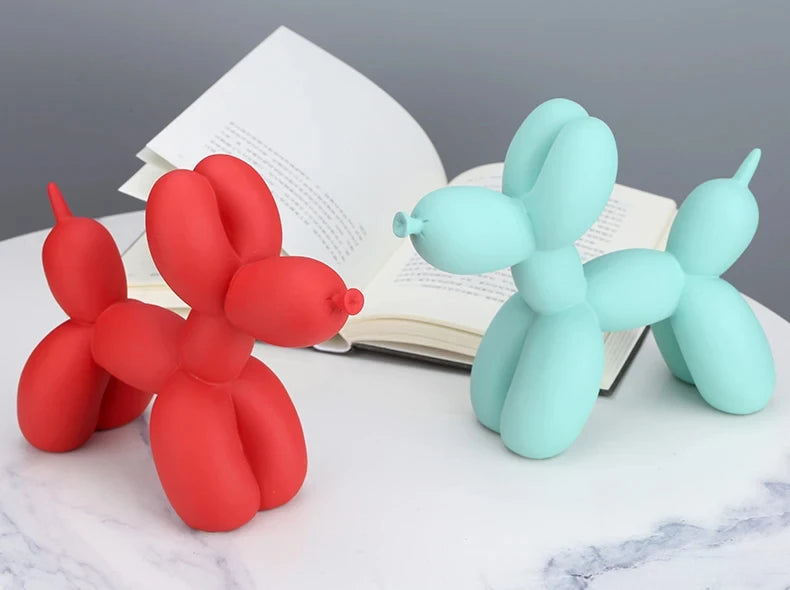 Matte Balloon Dog Statue - Resin Sculpture | Modern Nordic Home Decor