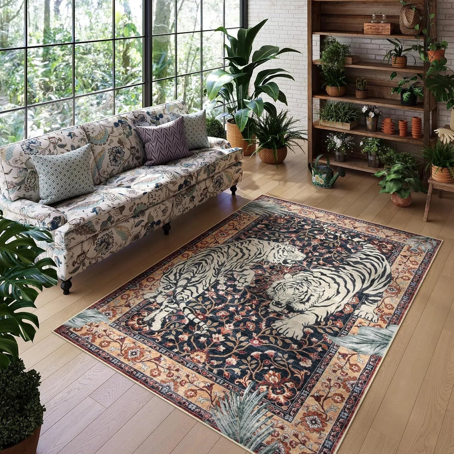 Jungle Tiger Rug - Luxury Oriental Area Carpet