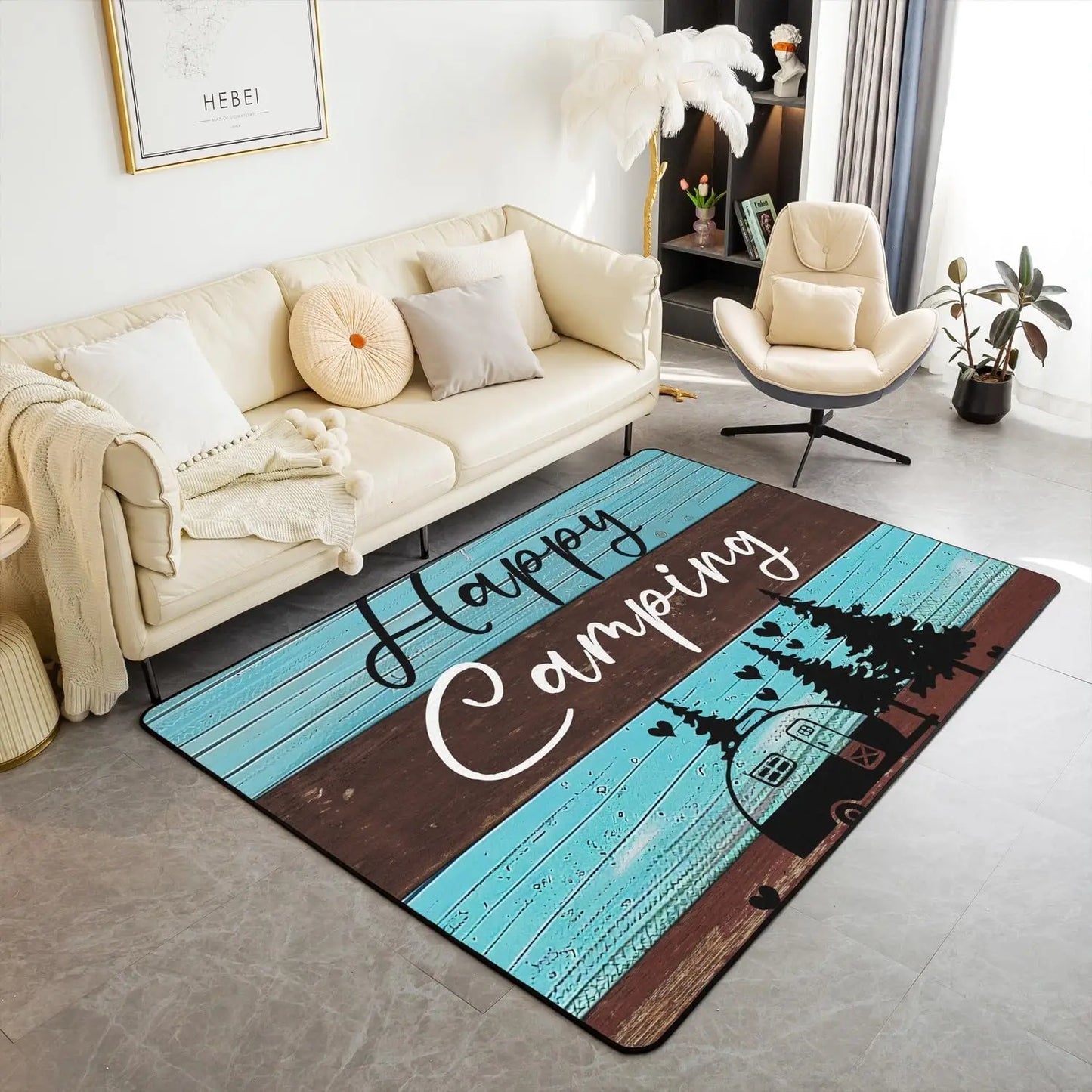 Modern Abstract Brushstroke Rug - Contemporary Art Carpet