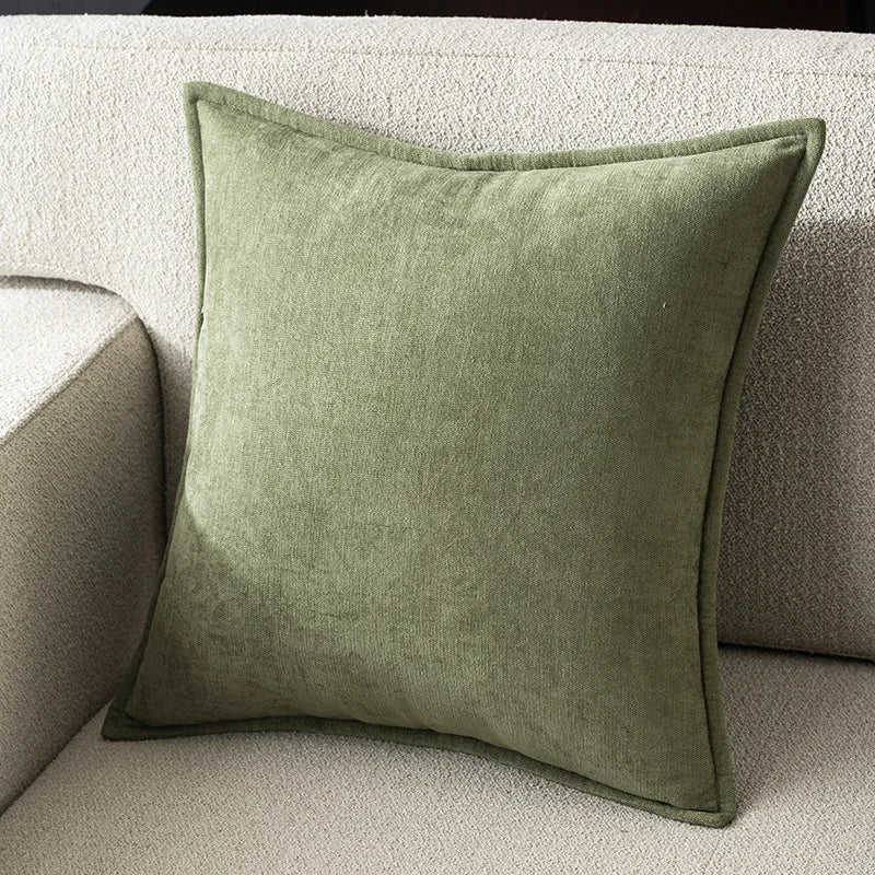 Retro Soft Chenille Throw Pillow Covers with Elegant Design for Sofa Bed Living Room Home Decor