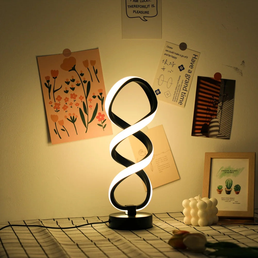 Modern Artistic Desk Lamp - USB Powered with Three-Color Lighting