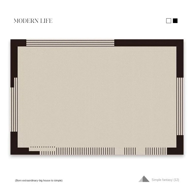 VIKAMA Living Room Rug Modern Simple Black Sofa Table Mat Light Luxury Bedroom Bed Blanket Home Crystal Velvet Large Area Mat