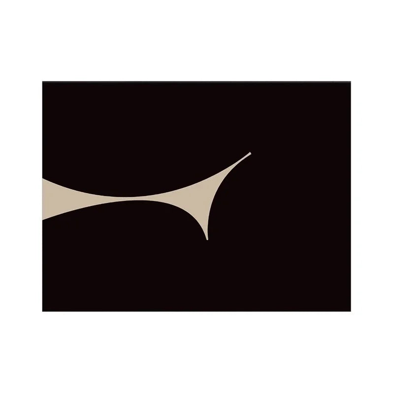 Black & White Abstract Rug - Modern Geometric Curves
