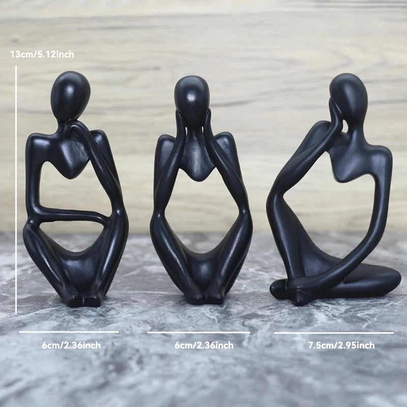 Thinker Statue - Abstract Yoga Figurine | Nordic Home Decor