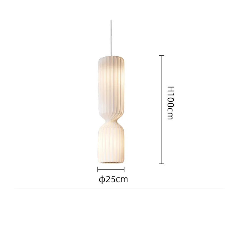 Floor Lamp: Sculptural Fluted Design in White - Modern Statement Lighting