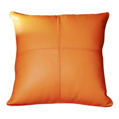 Luxury Solid Dobule-side Cow Skin Embrace Pillow Cover Cow Skin Pillow Case for Livingroom Bedroom Sofa Bay Window Waist Cushion