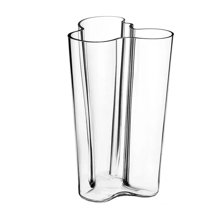 Green Glass Vase | Transparent Flower Vase | Floral Arrangement