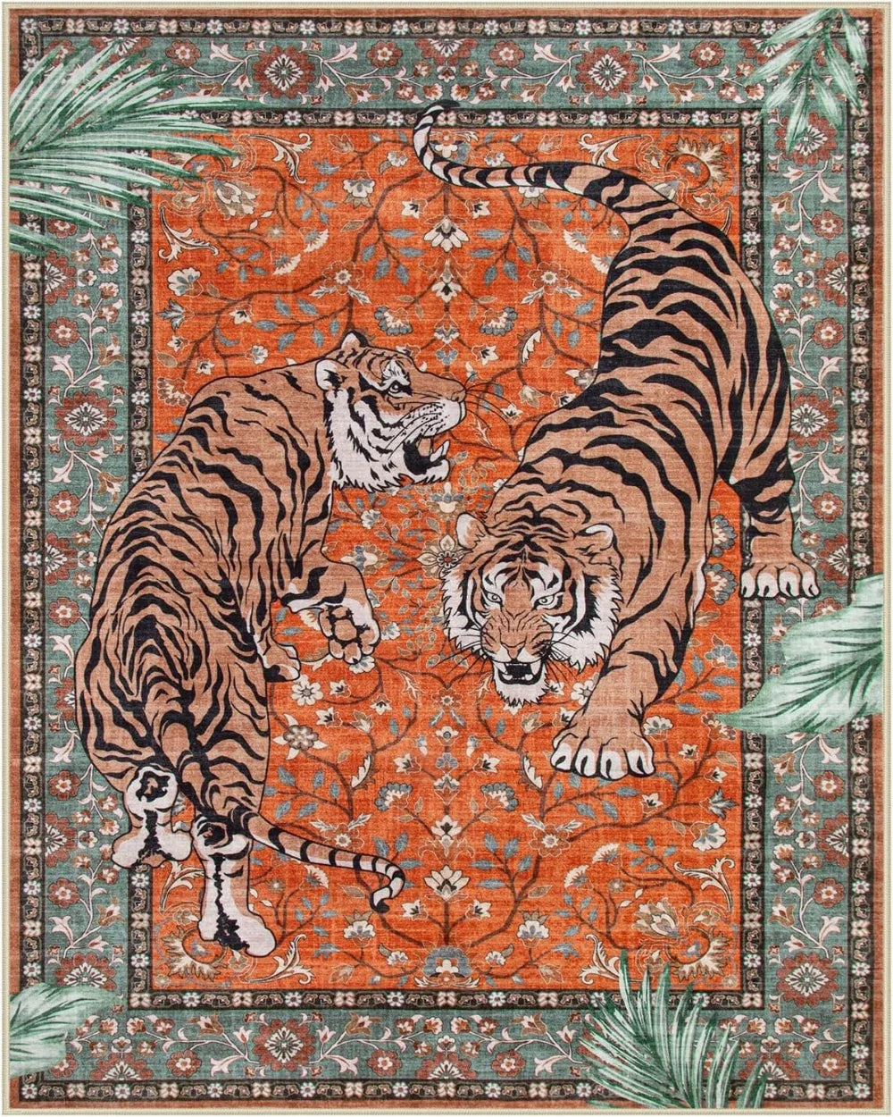 Jungle Tiger Rug - Luxury Oriental Area Carpet