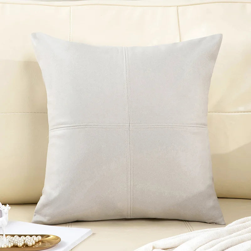 light luxury simulation leather thickened technology cloth waterproof throw pillow living room sofa cushion rectangular pillow