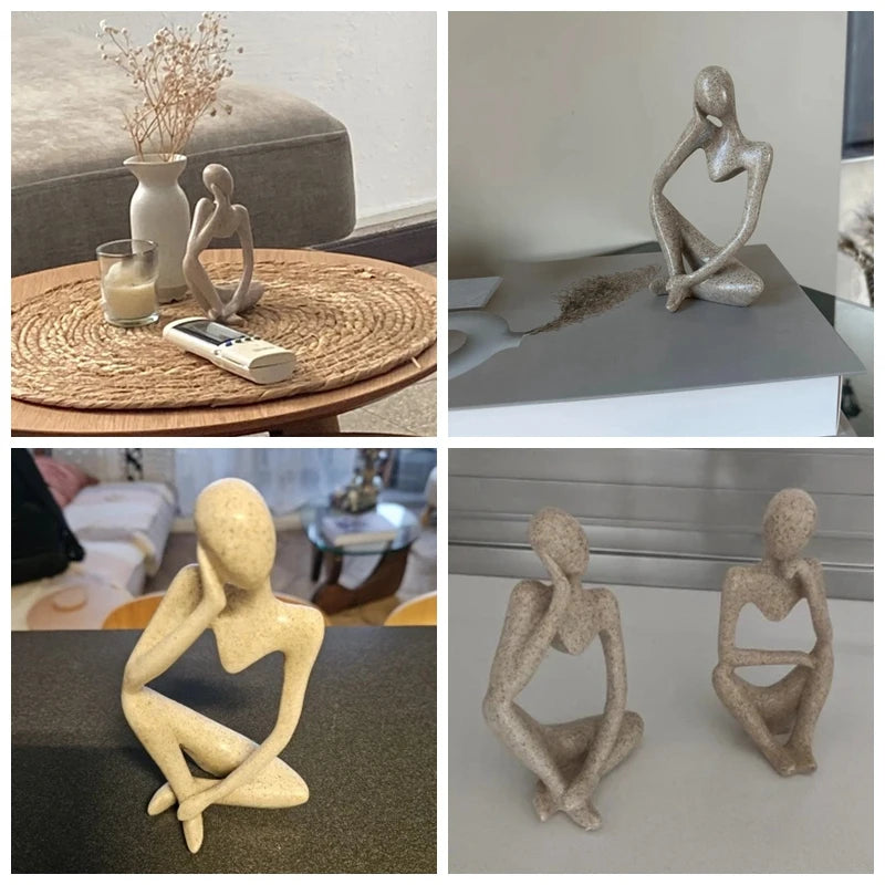 Thinker Statue - Abstract Yoga Figurine | Nordic Home Decor