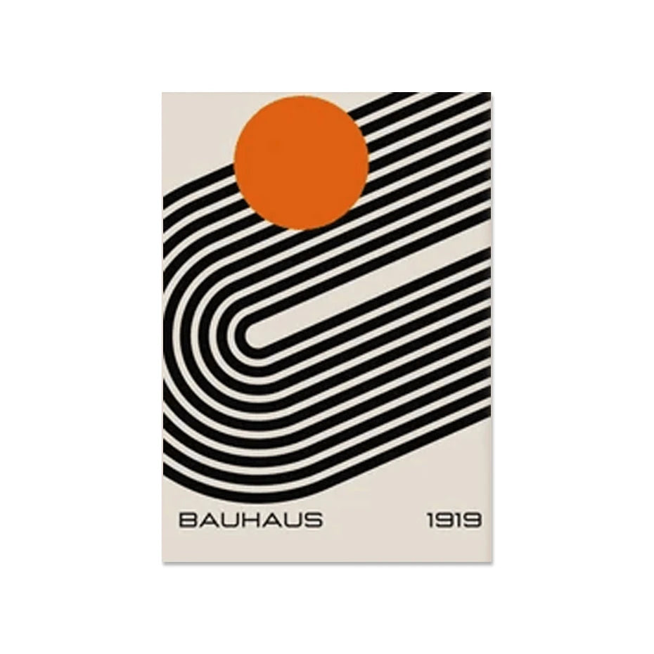 Mid Century Modern, Bauhaus Style  Abstract Geometric Posters Wall Art, Canvas Painting Prints Pictures Gallery Living Room Interior Home