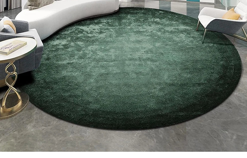 Round Green Carpet - Luxury Soft Plush Rug